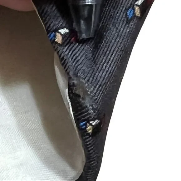 Christian Dior Steel Blue Geometric 3D Shapes Silk Tie - Picture 6 of 7